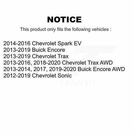 Kugel Wheel Bearing For Chevrolet Buick Encore Sonic Trax Spark EV 70-510119